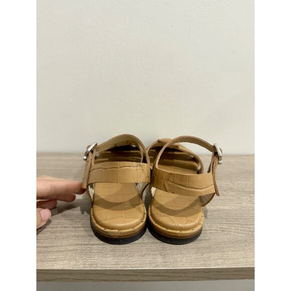 Freda Salvador Sera Leather Ankle Strap Fisherman Sandals Beige Womens Size US 9 - Picture 4 of 6